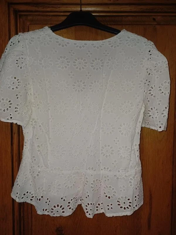 Blusa bordada em algodão da marca Zara tamanho 36 – photo 7